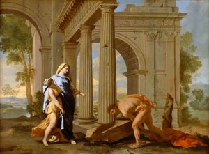 Teseo encuentra la espada de su padre de Nicolas Poussin